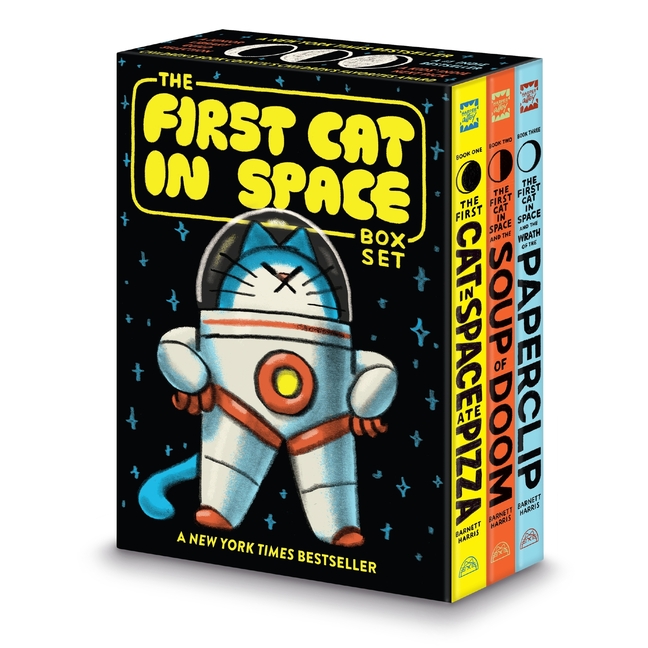 The First Cat in Space 3-Book Box Set: A Graphic Novel Collection: The First Cat in Space Ate Pizza, the First Cat in Space and the Soup of Doom, the Firs